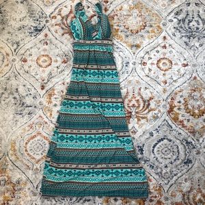 3/$20 Teal Geometric Patterned Dress